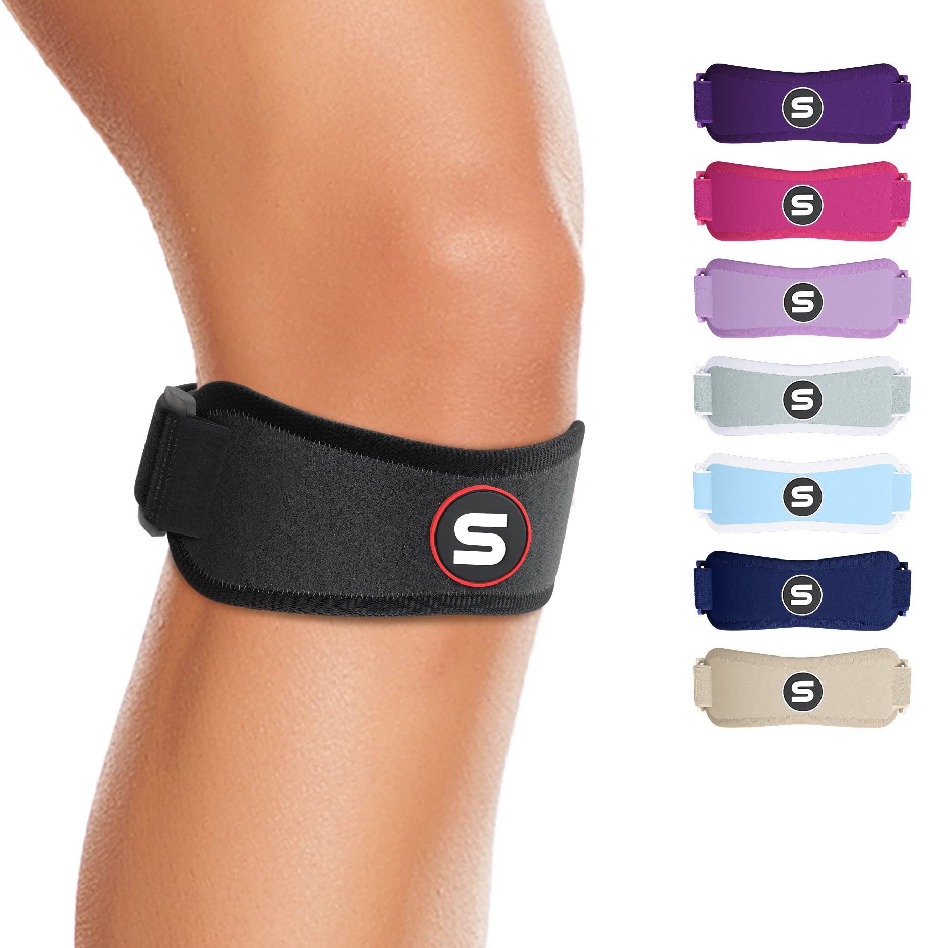 Amazon.co.jp: 調節可能な膝蓋骨ストラップ膝サポートを加速Injuryの